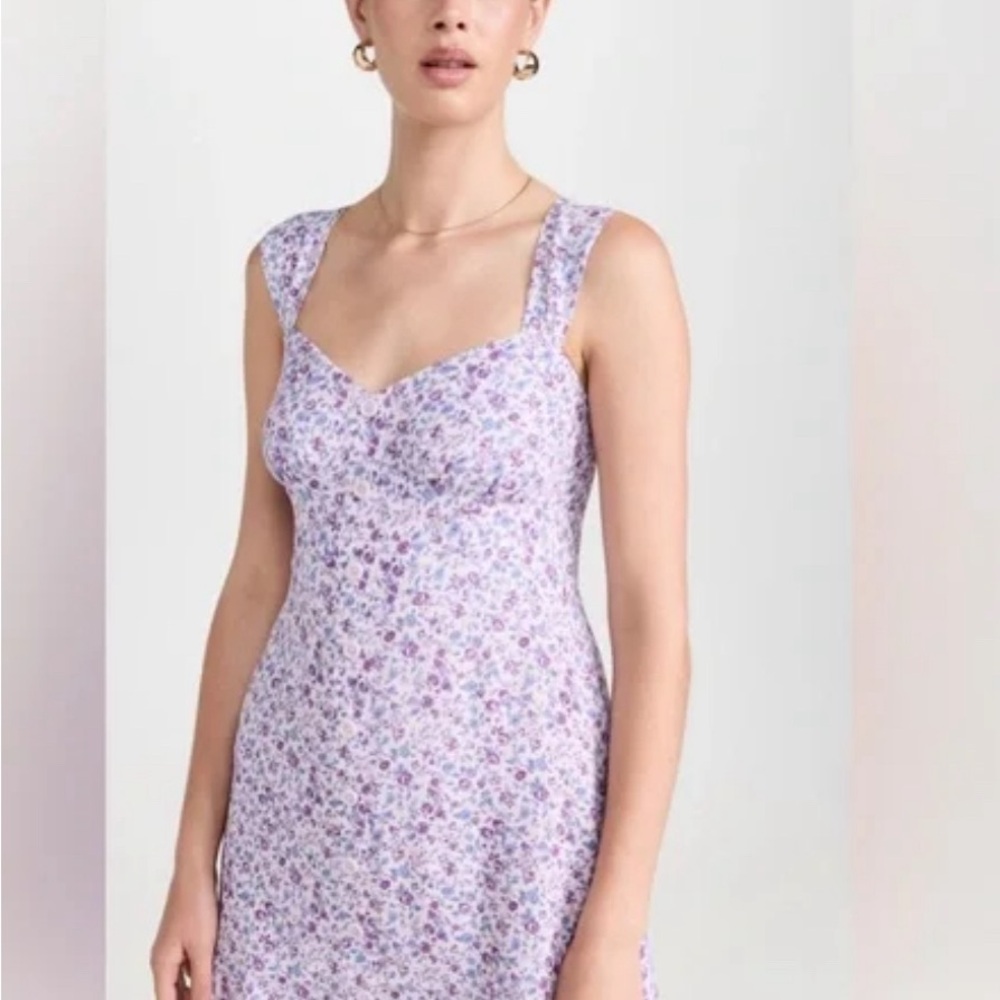 Reformation Lorelei Lavender Floral Dress